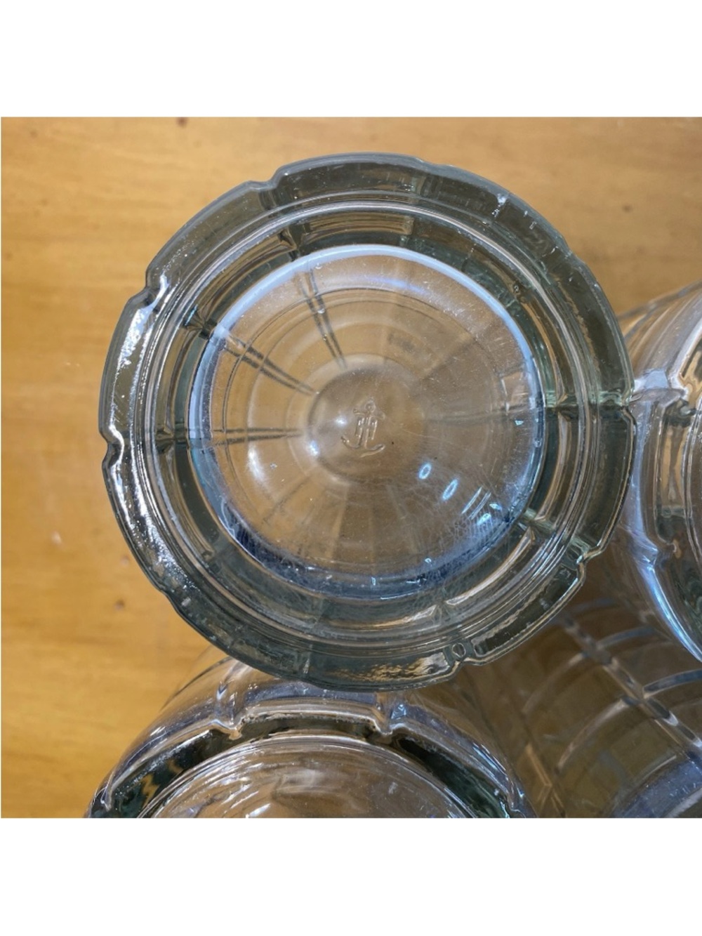 Anchor Hocking Tartan Drinking Glasses Tumblers 6" Vintage Clear Heavy, Set Of 6 - Picture 7 of 9